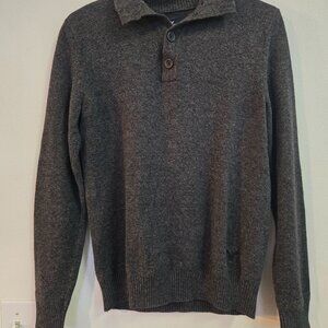 American Eagle Sweater Mens 1/4 Zip & Button Athletic Fit Long Sleeve Pullover